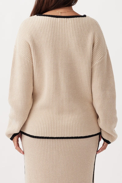 ARCAA - ALFIE SWEATER - SAND & BLACK