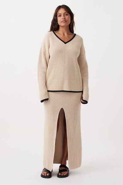 ARCAA - ALFIE SWEATER - SAND & BLACK