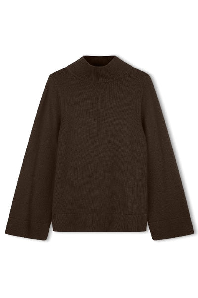 ARCAA MOVEMENT - IDA FUNNEL NECK SWEATER - ESPRESSO - PERTH STOCKIST - AUSTRALIAN STOCKIST - WA STOCKIST - AUSTRALIA STOCKIST - AUS STOCKIST - PERTH BOUTIQUE - WA BOUTIQUE - AUS BOUTIQUE - AUSTRALIA BOUTIQUE