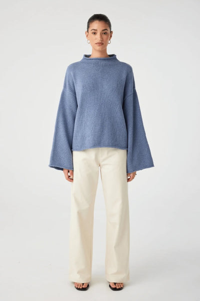 ARCAA MOVEMENT - MAEVE SWEATER - DENIM BLUE - PERTH STOCKIST - AUSTRALIAN STOCKIST - WA STOCKIST - AUSTRALIA STOCKIST - AUS STOCKIST - PERTH BOUTIQUE - WA BOUTIQUE - AUS BOUTIQUE - AUSTRALIA BOUTIQUE