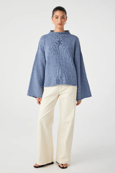 ARCAA MOVEMENT - MAEVE SWEATER - DENIM BLUE - PERTH STOCKIST - AUSTRALIAN STOCKIST - WA STOCKIST - AUSTRALIA STOCKIST - AUS STOCKIST - PERTH BOUTIQUE - WA BOUTIQUE - AUS BOUTIQUE - AUSTRALIA BOUTIQUE