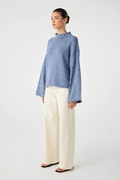 ARCAA MOVEMENT - MAEVE SWEATER - DENIM BLUE - PERTH STOCKIST - AUSTRALIAN STOCKIST - WA STOCKIST - AUSTRALIA STOCKIST - AUS STOCKIST - PERTH BOUTIQUE - WA BOUTIQUE - AUS BOUTIQUE - AUSTRALIA BOUTIQUE