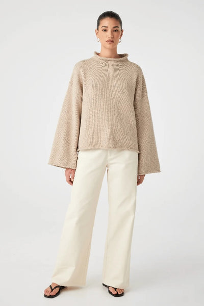 ARCAA MOVEMENT - MAEVE SWEATER - SAND - PERTH STOCKIST - AUSTRALIAN STOCKIST - WA STOCKIST - AUSTRALIA STOCKIST - AUS STOCKIST - PERTH BOUTIQUE - WA BOUTIQUE - AUS BOUTIQUE - AUSTRALIA BOUTIQUE