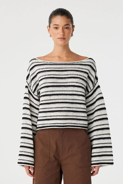 ARCAA MOVEMENT - MAISIE SWEATER - CREAM & BLACK - PERTH BOUTIQUE - AUSTRALIAN BOUTIQUE - WA BOUTIQUE - INTERNATIONAL SHIPPING - USA SHIPPING - PERTH STORES - PERTH STORE - AUSTRALIA - WA - WESTER AUSTRALIA - WOMENS FASHION - FASHION - CLOTHING - WA STOCKIST - PERTH STOCKIST - AUSTRALIAN STOCKIST - STOCKIST