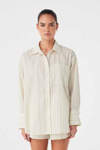 ARCAA MOVEMENT - RAE SHIRT - OLIVE STRIPE - PERTH BOUTIQUE - AUSTRALIAN BOUTIQUE - WA BOUTIQUE - INTERNATIONAL SHIPPING - USA SHIPPING - PERTH STORES - PERTH STORE - AUSTRALIA - WA - WESTER AUSTRALIA - WOMENS FASHION - FASHION - CLOTHING - WA STOCKIST - PERTH STOCKIST - AUSTRALIAN STOCKIST - STOCKIST