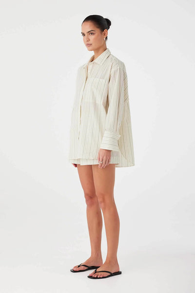 ARCAA MOVEMENT - RAE SHIRT - OLIVE STRIPE - PERTH BOUTIQUE - AUSTRALIAN BOUTIQUE - WA BOUTIQUE - INTERNATIONAL SHIPPING - USA SHIPPING - PERTH STORES - PERTH STORE - AUSTRALIA - WA - WESTER AUSTRALIA - WOMENS FASHION - FASHION - CLOTHING - WA STOCKIST - PERTH STOCKIST - AUSTRALIAN STOCKIST - STOCKIST