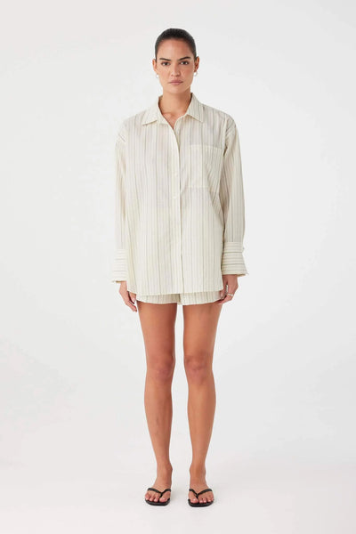 ARCAA MOVEMENT - RAE SHIRT - OLIVE STRIPE - PERTH BOUTIQUE - AUSTRALIAN BOUTIQUE - WA BOUTIQUE - INTERNATIONAL SHIPPING - USA SHIPPING - PERTH STORES - PERTH STORE - AUSTRALIA - WA - WESTER AUSTRALIA - WOMENS FASHION - FASHION - CLOTHING - WA STOCKIST - PERTH STOCKIST - AUSTRALIAN STOCKIST - STOCKIST