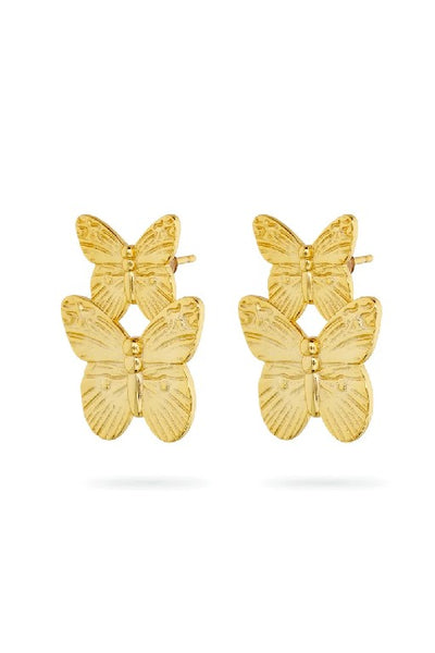 AVANT STUDIO - AVANT STUDIO - PAPILLION EARRINGS - GOLD - BOUTIQUE - WA BOUTIQUE - PERTH STOCKIST - AUSTRALIAN STOCKIST - NO TARAF - INTERNATIONAL SHIPPING - EXPRESS SHIPPING - STOCKIST