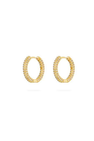 AVANT STUDIO - PRISCILLA PAVÉ HOOP EARRINGS - GOLD - SILVER - BOUTIQUE - WA BOUTIQUE - PERTH STOCKIST - AUSTRALIAN STOCKIST - NO TARAF - INTERNATIONAL SHIPPING - EXPRESS SHIPPING - STOCKIST