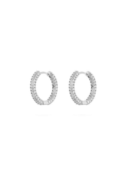 AVANT STUDIO - PRISCILLA PAVÉ HOOP EARRINGS - GOLD - SILVER - BOUTIQUE - WA BOUTIQUE - PERTH STOCKIST - AUSTRALIAN STOCKIST - NO TARAF - INTERNATIONAL SHIPPING - EXPRESS SHIPPING - STOCKIST