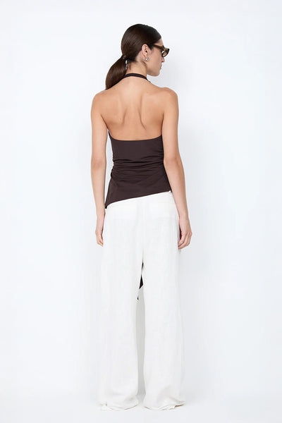 BEC + BRIDGE - MIA HALTER TOP - DARK CHOCOLATE - PERTH BOUTIQUE - AUSTRALIAN BOUTIQUE - WA BOUTIQUE - INTERNATIONAL SHIPPING - USA SHIPPING - PERTH STORES - PERTH STORE - AUSTRALIA - WA - WESTER AUSTRALIA - WOMENS FASHION - FASHION - CLOTHING - WA STOCKIST - PERTH STOCKIST - AUSTRALIAN STOCKIST - STOCKIST