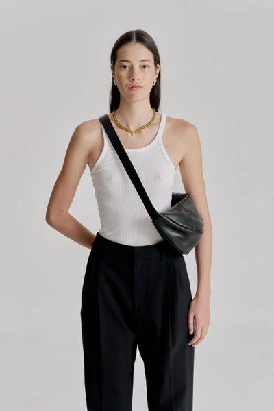 BRIE LEON - MISCHA CRESCENT BAG - BLACK
