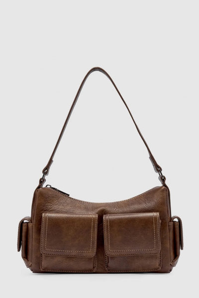 BRIE LEON - RAE POCKET MINI BAG - WORN CHOCOLATE