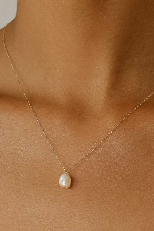 SHOP BY CHARLOTTE 14K GOLD TRANQUILLITY PEARL NECKLACE CHACHI