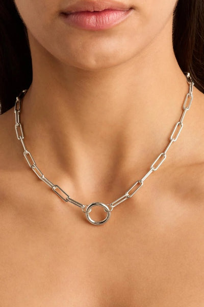 BY CHARLOTTE - 18" WITH LOVE ANNEX LINK NECKLACE - STERLING SILVER