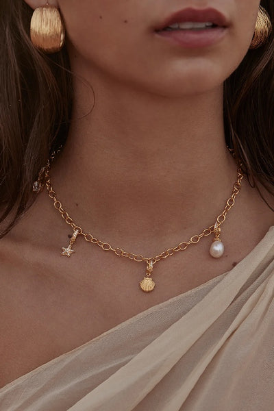 BY CHARLOTTE - BY THE SHORE SHELL PENDANT - GOLD - PERTH STOCKIST - AUSTRALIAN STOCKIST - WA STOCKIST - AUSTRALIA STOCKIST - AUS STOCKIST - PERTH BOUTIQUE - WA BOUTIQUE - AUS BOUTIQUE - AUSTRALIA BOUTIQUE