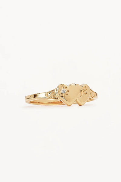 BY CHARLOTTE - FOREVER INTERTWINED HEART SIGNET RING  - GOLD - PERTH STOCKIST - AUSTRALIAN STOCKIST - WA STOCKIST - AUSTRALIA STOCKIST - AUS STOCKIST - PERTH BOUTIQUE - WA BOUTIQUE - AUS BOUTIQUE - AUSTRALIA BOUTIQUE