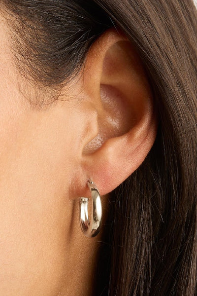 BY CHARLOTTE - INFINITE HORIZON LARGE HOOPS - SILVER - PERTH STOCKIST