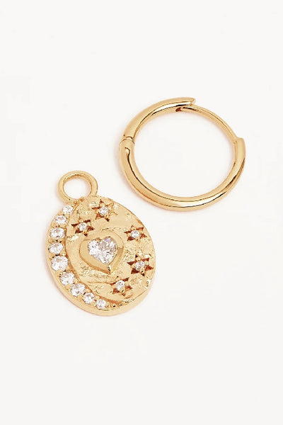 BY CHARLOTTE - LOVE YOU TO THE MOON AND BACK HOOP EARRINGS - GOLD - PERTH STOCKIST - AUSTRALIAN STOCKIST - WA STOCKIST - AUSTRALIA STOCKIST - AUS STOCKIST - PERTH BOUTIQUE - WA BOUTIQUE - AUS BOUTIQUE - AUSTRALIA BOUTIQUE