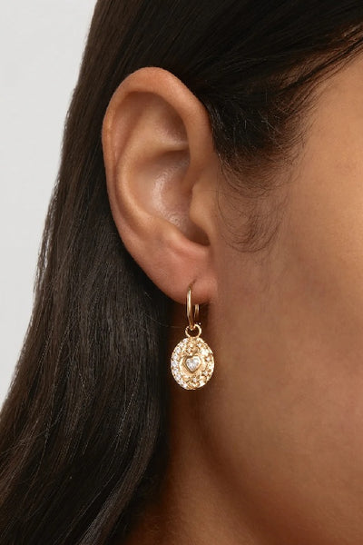 BY CHARLOTTE - LOVE YOU TO THE MOON AND BACK HOOP EARRINGS - GOLD - PERTH STOCKIST - AUSTRALIAN STOCKIST - WA STOCKIST - AUSTRALIA STOCKIST - AUS STOCKIST - PERTH BOUTIQUE - WA BOUTIQUE - AUS BOUTIQUE - AUSTRALIA BOUTIQUE