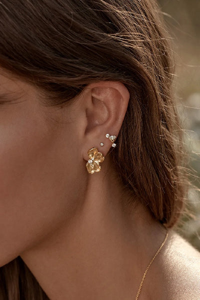 BY CHARLOTTE - NO RAIN, NO FLOWERS STUD EARRINGS - GOLD - SILVER - PERTH BOUTIQUE - AUSTRALIAN BOUTIQUE - WA BOUTIQUE - INTERNATIONAL SHIPPING - USA SHIPPING - PERTH STORES - PERTH STORE - AUSTRALIA - WA - WESTER AUSTRALIA - WOMENS FASHION - FASHION - CLOTHING - WA STOCKIST - PERTH STOCKIST - AUSTRALIAN STOCKIST - STOCKIST