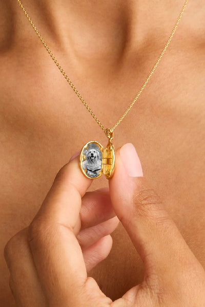 BY CHARLOTTE - ROUNDED LOTUS LOCKET PENDANT