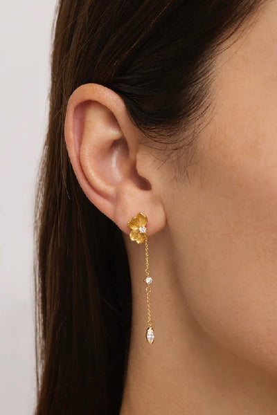 BY CHARLOTTE - SERENE LOTUS CHAIN EARRINGS - PERTH BOUTIQUE - AUSTRALIAN BOUTIQUE - WA BOUTIQUE - INTERNATIONAL SHIPPING - USA SHIPPING - PERTH STORES - PERTH STORE - AUSTRALIA - WA - WESTER AUSTRALIA - WOMENS FASHION - FASHION - CLOTHING - WA STOCKIST - PERTH STOCKIST - AUSTRALIAN STOCKIST - STOCKIST