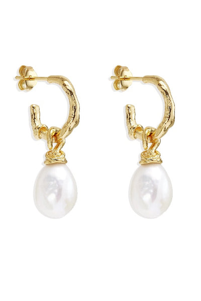 BY CHARLOTTE - WHISPERS OF TRANQUILITY PEARL HOOP EARRINGS - PERTH STOCKIST - AUSTRALIAN STOCKIST - WA STOCKIST - AUSTRALIA STOCKIST - AUS STOCKIST - PERTH BOUTIQUE - WA BOUTIQUE - AUS BOUTIQUE - AUSTRALIA BOUTIQUE