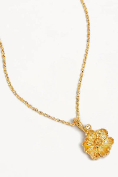 BY CHARLOTTE - BIRTH FLOWER NECKLACE - GOLD