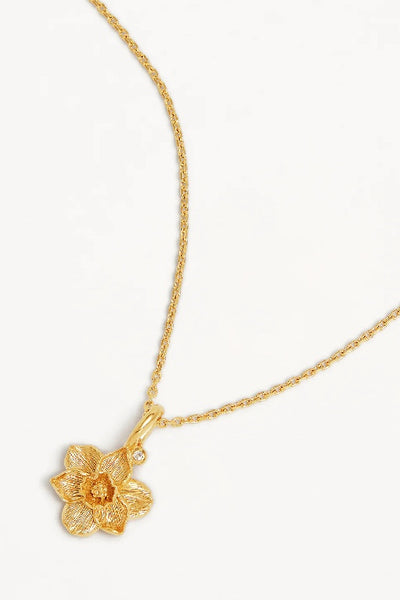 BY CHARLOTTE - BIRTH FLOWER NECKLACE - GOLD