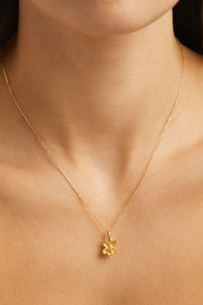BY CHARLOTTE - BIRTH FLOWER NECKLACE - GOLD