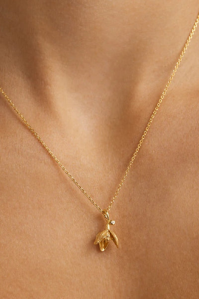 BY CHARLOTTE - BIRTH FLOWER NECKLACE - GOLD