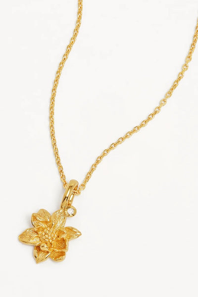 BY CHARLOTTE - BIRTH FLOWER NECKLACE - GOLD
