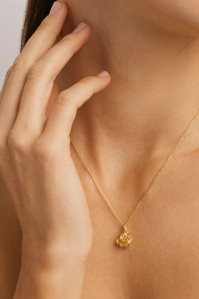 BY CHARLOTTE - BIRTH FLOWER NECKLACE - GOLD