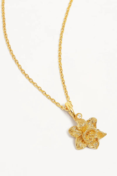 BY CHARLOTTE - BIRTH FLOWER NECKLACE - GOLD