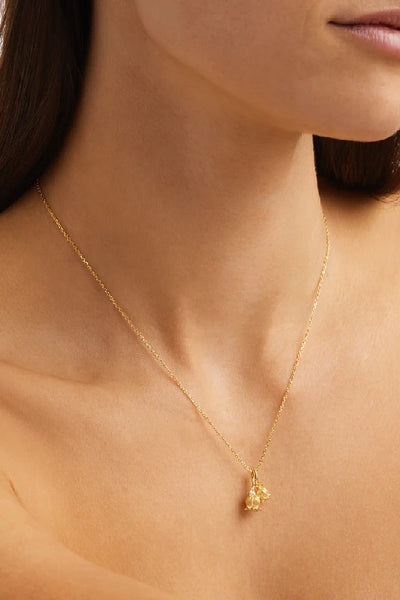 BY CHARLOTTE - BIRTH FLOWER NECKLACE - GOLD