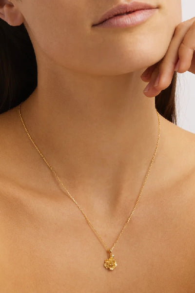 BY CHARLOTTE - BIRTH FLOWER NECKLACE - GOLD