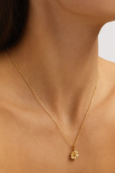 BY CHARLOTTE - BIRTH FLOWER NECKLACE - GOLD
