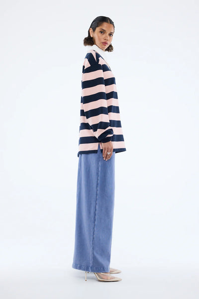 ENA PELLY - HALLIE RUGBY TOP - NAVY PINK - PERTH BOUTIQUE - AUSTRALIAN BOUTIQUE - WA BOUTIQUE - INTERNATIONAL SHIPPING - USA SHIPPING - PERTH STORES - PERTH STORE - AUSTRALIA - WA - WESTER AUSTRALIA - WOMENS FASHION - FASHION - CLOTHING - WA STOCKIST - PERTH STOCKIST - AUSTRALIAN STOCKIST - STOCKIST