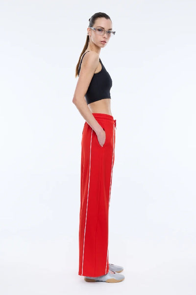 ENA PELLY - PIPER STRIPE PANT - FLAME RED - PERTH BOUTIQUE - AUSTRALIAN BOUTIQUE - WA BOUTIQUE - INTERNATIONAL SHIPPING - USA SHIPPING - PERTH STORES - PERTH STORE - AUSTRALIA - WA - WESTER AUSTRALIA - WOMENS FASHION - FASHION - CLOTHING - WA STOCKIST - PERTH STOCKIST - AUSTRALIAN STOCKIST - STOCKIST