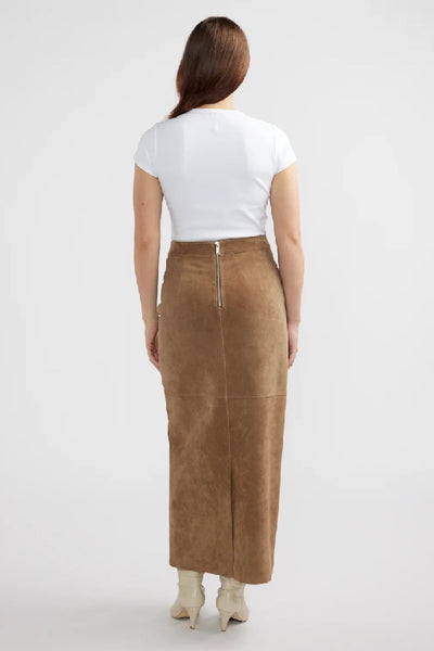 ENA PELLY - ANA SUEDE MAXI SKIRT - TOFFEE - PERTH STOCKIST - AUSTRALIAN STOCKIST - WA STOCKIST - AUSTRALIA STOCKIST - AUS STOCKIST - PERTH BOUTIQUE - WA BOUTIQUE - AUS BOUTIQUE - AUSTRALIA BOUTIQUE