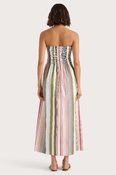 FAITHFULL THE BRAND - JAMIE MIDI DRESS - MELEU STRIPE MULTI - PERTH STOCKIST - AUSTRALIAN STOCKIST - WA STOCKIST - AUSTRALIA STOCKIST - AUS STOCKIST - PERTH BOUTIQUE - WA BOUTIQUE - AUS BOUTIQUE - AUSTRALIA BOUTIQUE