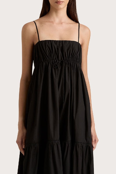 FAITHFULL THE BRAND - JOEN MIDI DRESS -  BLACK