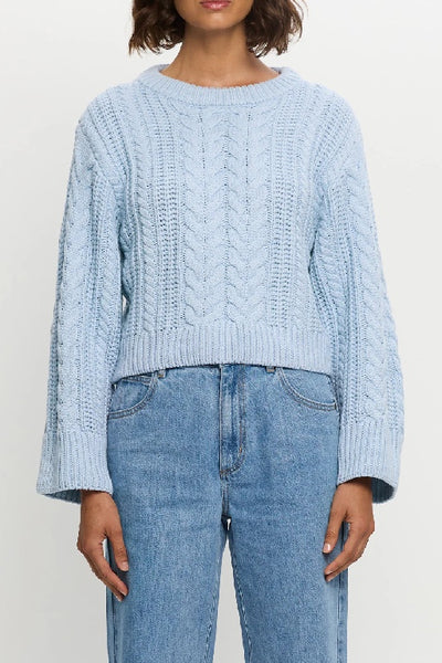 KIVARI - BRIELLE KNIT SWEATER - BLUE - PERTH STOCKIST - AUSTRALIAN STOCKIST - WA STOCKIST - AUSTRALIA STOCKIST - AUS STOCKIST - PERTH BOUTIQUE - WA BOUTIQUE - AUS BOUTIQUE - AUSTRALIA BOUTIQUE