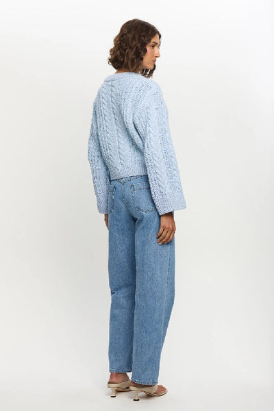 KIVARI - BRIELLE KNIT SWEATER - BLUE - PERTH STOCKIST - AUSTRALIAN STOCKIST - WA STOCKIST - AUSTRALIA STOCKIST - AUS STOCKIST - PERTH BOUTIQUE - WA BOUTIQUE - AUS BOUTIQUE - AUSTRALIA BOUTIQUE