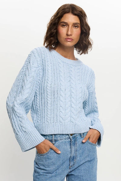 KIVARI - BRIELLE KNIT SWEATER - BLUE - PERTH STOCKIST - AUSTRALIAN STOCKIST - WA STOCKIST - AUSTRALIA STOCKIST - AUS STOCKIST - PERTH BOUTIQUE - WA BOUTIQUE - AUS BOUTIQUE - AUSTRALIA BOUTIQUE