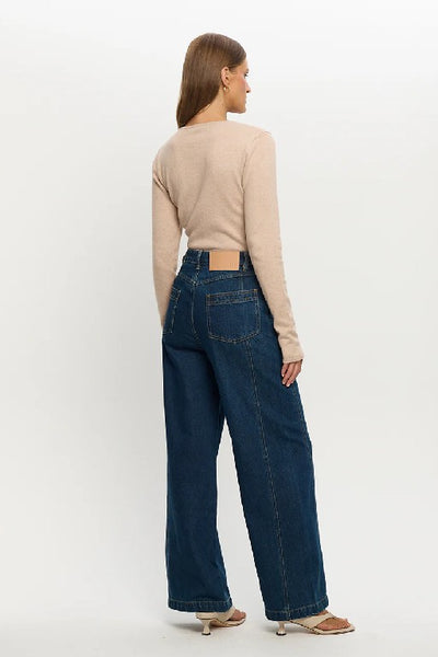 KIVARI - CARLA DENIM JEAN - PETROL - BOUTIQUE - WA BOUTIQUE - PERTH STOCKIST - AUSTRALIAN STOCKIST - NO TARAF - INTERNATIONAL SHIPPING - EXPRESS SHIPPING - STOCKIST