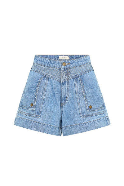 KIVARI - CELENE DEMIN SHORT - STONEWASH BLUE - PERTH STOCKIST - AUSTRALIAN STOCKIST - WA STOCKIST - AUSTRALIA STOCKIST - AUS STOCKIST - PERTH BOUTIQUE - WA BOUTIQUE - AUS BOUTIQUE - AUSTRALIA BOUTIQUE