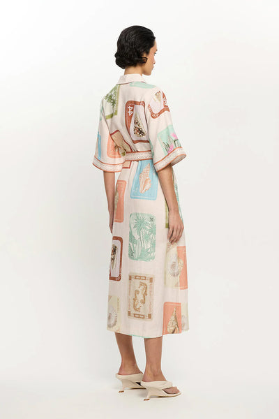 KIVARI -  COASTLINE SHIRT MIDI DRESS - PERTH BOUTIQUE - AUSTRALIAN BOUTIQUE - WA BOUTIQUE - INTERNATIONAL SHIPPING - USA SHIPPING - PERTH STORES - PERTH STORE - AUSTRALIA - WA - WESTER AUSTRALIA - WOMENS FASHION - FASHION - CLOTHING - WA STOCKIST - PERTH STOCKIST - AUSTRALIAN STOCKIST - STOCKIST