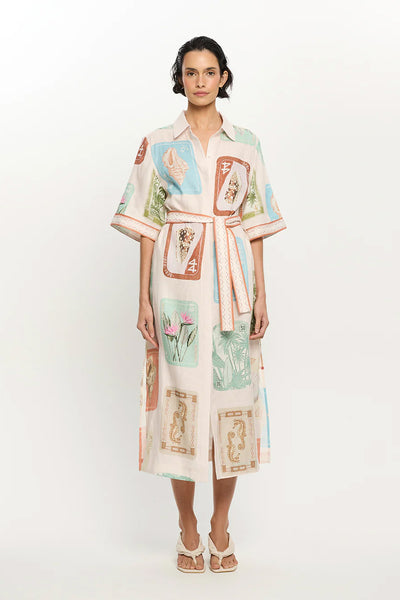 KIVARI -  COASTLINE SHIRT MIDI DRESS - PERTH BOUTIQUE - AUSTRALIAN BOUTIQUE - WA BOUTIQUE - INTERNATIONAL SHIPPING - USA SHIPPING - PERTH STORES - PERTH STORE - AUSTRALIA - WA - WESTER AUSTRALIA - WOMENS FASHION - FASHION - CLOTHING - WA STOCKIST - PERTH STOCKIST - AUSTRALIAN STOCKIST - STOCKIST